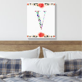 レターVモノグラム キャンバスプリント (インサイチュ (寝室))