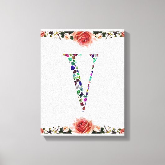 レターVモノグラム キャンバスプリント (正面)