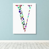 レターVモノグラム キャンバスプリント (インサイチュ (ウッドフロア))