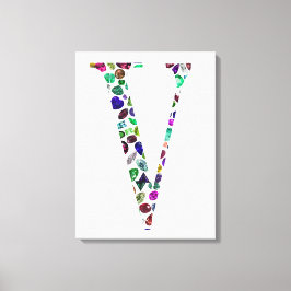 レターVモノグラム キャンバスプリント