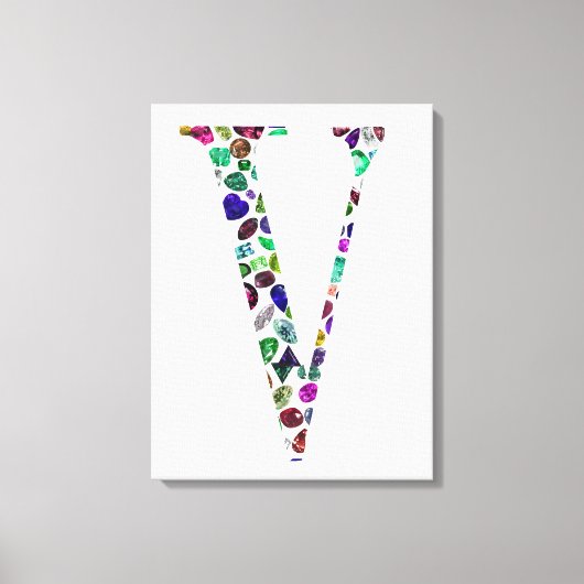 レターVモノグラム キャンバスプリント (正面)