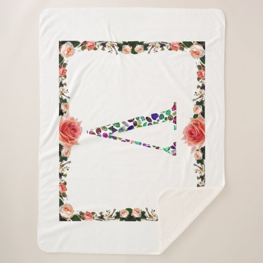 レターVモノグラム シェルパブランケット (正面)