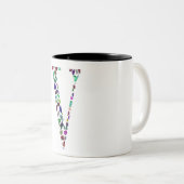 レターVモノグラム ツートーンマグカップ (正面右)