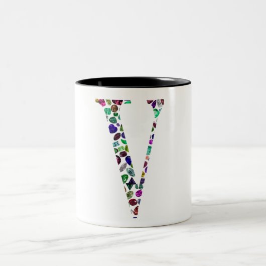 レターVモノグラム ツートーンマグカップ (中央)
