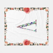 レターVモノグラム フリースブランケット (正面(横))