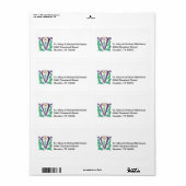 レターVモノグラム ラベル (フルシート)