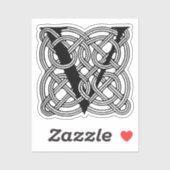 レターVヴィンテージケルト結び目模様モノグラム シール (シート)