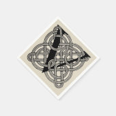 レターVヴィンテージケルト結び目模様モノグラム スタンダードカクテルナプキン (角)