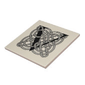 レターVヴィンテージケルト結び目模様モノグラム タイル (側面)