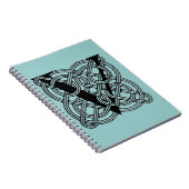 レターVヴィンテージケルト結び目模様モノグラム ノートブック (右側)