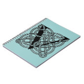 レターVヴィンテージケルト結び目模様モノグラム ノートブック (左側)