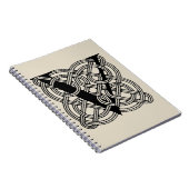 レターVヴィンテージケルト結び目模様モノグラム ノートブック (右側)