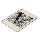 レターVヴィンテージケルト結び目模様モノグラム ノートブック (左側)