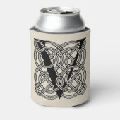 レターVヴィンテージケルト結び目模様モノグラム 缶クーラー (缶裏面)