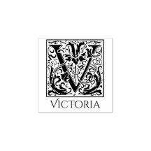 レターVヴィンテージ最初のレター(名前をカスタムする付き)