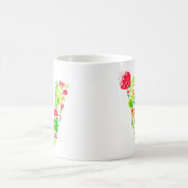 レターV花コーヒーマグ コーヒーマグカップ (中央)