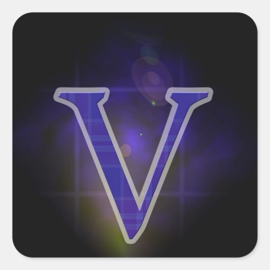 レターV スクエアシール (正面)