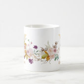 レターV -金ゴールドフローラ名姉妹同僚の友人 コーヒーマグカップ (中央)