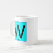 レターW定期テーブル コーヒーマグカップ (正面左)