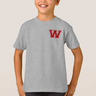 レターW -イニシャル名アルファベットモノグラム Tシャツ