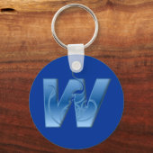 レターW キーホルダー (正面)