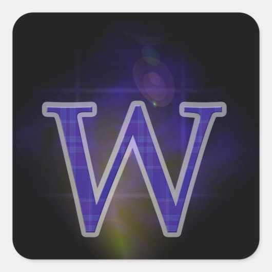 レターW スクエアシール (正面)