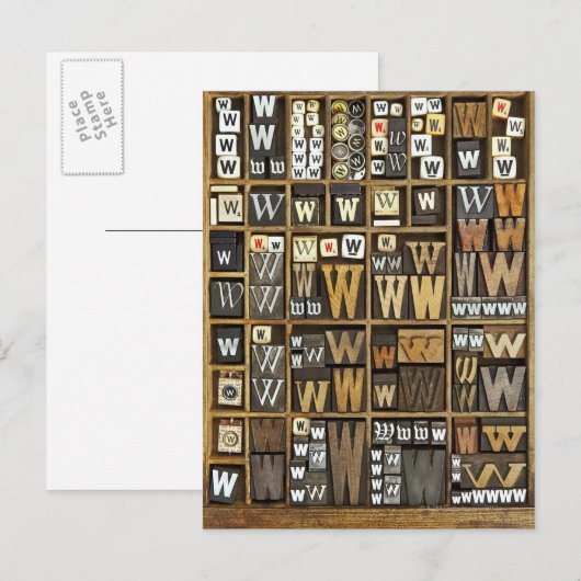 レターW ポストカード (正面/裏面)