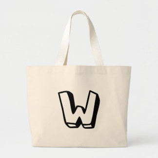 レターW ラージトートバッグ