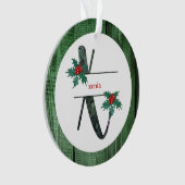 *~*レターX素朴クリスマスフォトWood AP44 オーナメント (正面)