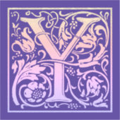 レターYカラフルヴィンテージ最初の文字のグラデーション シール (正面)