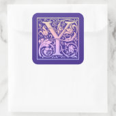 レターYカラフルヴィンテージ最初の文字のグラデーション スクエアシール (バッグ)