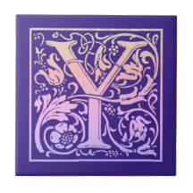 レターYカラフルヴィンテージ最初の文字のグラデーション