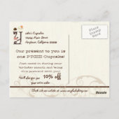 レターYハッピーバースデーカップケーキビジネスポストカード ポストカード (裏面)