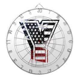 レターYモノグラムイニシャルクラシックラウンドステッカー ダーツボード