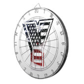 レターYモノグラムイニシャルクラシックラウンドステッカー ダーツボード (正面右)