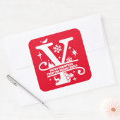 レターYモノグラムイニシャル名挨拶 スクエアシール (封筒)