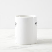 レターYモノグラムモダン名 コーヒーマグカップ (中央)