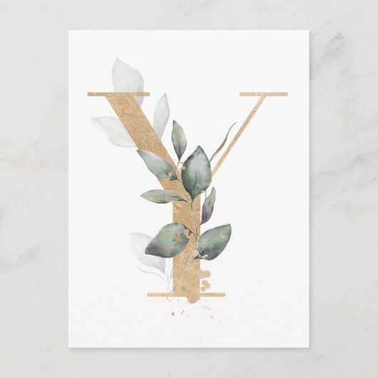 レターYモノグラム ポストカード (正面)