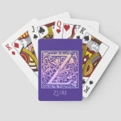 レターZカラフルヴィンテージ最初の文字のグラデーション トランプ (裏面)