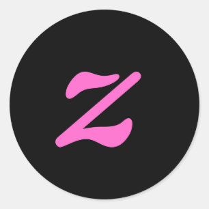 レターzステッカー ラウンドシール