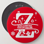 レターZモノグラムイニシャル名挨拶 缶バッジ (正面&裏面)