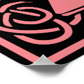 レターZ中世モノグラムヴィンテージイニシャル ポスター (角)