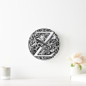 レターZ中世モノグラムヴィンテージイニシャル ラウンド壁時計 (ホーム)