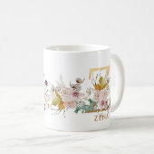 レターZ -金ゴールドフローラ名シスター同僚の友人 コーヒーマグカップ (正面右)