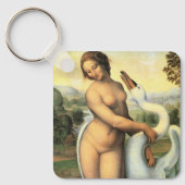 レダとスワンbyレオナルド・ダ・ヴィンチ キーホルダー (正面)