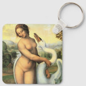 レダとスワンbyレオナルド・ダ・ヴィンチ キーホルダー (裏面)