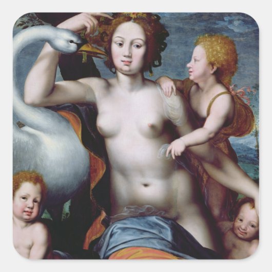 レダと白鳥 スクエアシール (正面)