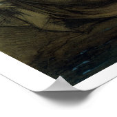 レダと白鳥（黒チョークとw/c） ポスター (角)