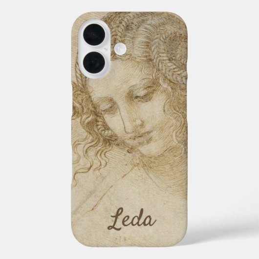 レダの頭部の習作（1505-1508） - レオナルド・ダ・ヴィンチ Case-Mate iPhoneケース (裏面)