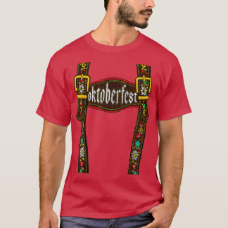 レダーホセンサスペンダーズオクトーバーフェストバイエルンミュンヘン Tシャツ